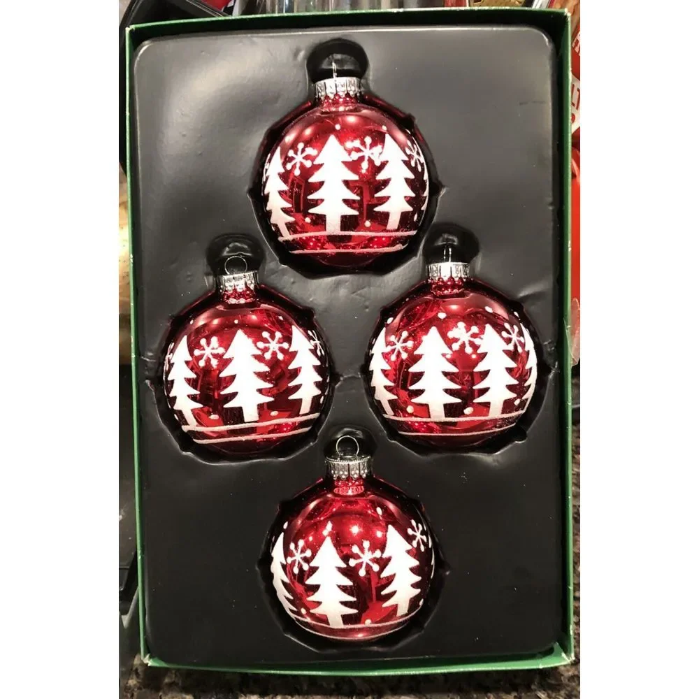 Kurt Adler Ornament Ball Glass Christmas Tree Vintage Snowflake Vintage Sparkle - Picture 14 of 15